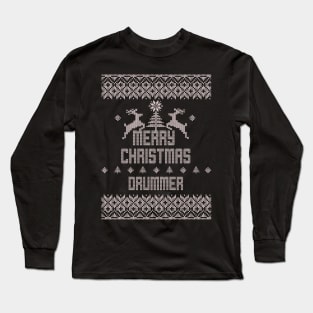 Merry Christmas DRUMMER Long Sleeve T-Shirt